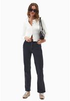 Bayan Gri Straight-Fit Denim Pantolon