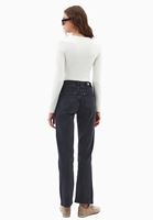 Bayan Gri Straight-Fit Denim Pantolon