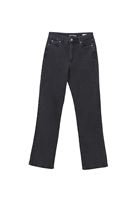 Bayan Gri Straight-Fit Denim Pantolon