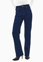 Bayan Lacivert Straight-Fit Denim Pantolon