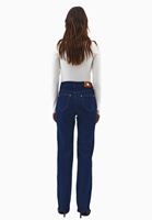 Bayan Lacivert Straight-Fit Denim Pantolon