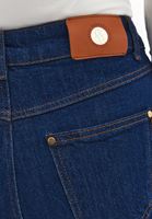 Bayan Lacivert Straight-Fit Denim Pantolon
