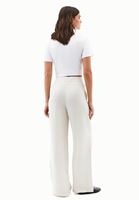 Bayan Krem Modal Straight-Fit Pantolon