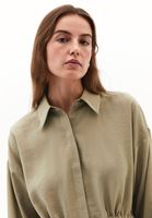 Women Green Modal Tie-Waist Oversized Shirt