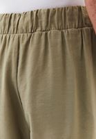 Women Green Modal High Waist Straight-Fit Trousers