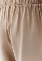 Women Beige Modal High Waist Straight-Fit Trousers