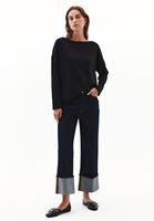 Women Black Modal High Neck Sweater