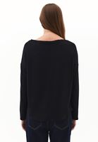 Women Black Modal High Neck Sweater
