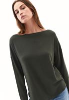 Women Khaki Modal High Neck Sweater