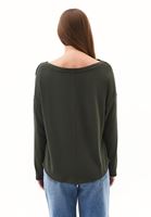 Women Khaki Modal High Neck Sweater
