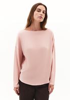 Women Pink Modal High Neck Sweater