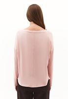 Women Pink Modal High Neck Sweater