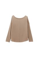 Women Beige Modal High Neck Sweater