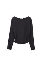 Women Black Crew-Neck T-Shirt (Modal)