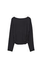 Women Black Crew-Neck T-Shirt (Modal)