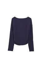 Women Navy Crew-Neck T-Shirt (Modal)