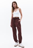 Bayan Kahverengi  Orta Bel Jogger Pantolon ( TENCEL™ )