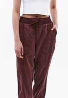 Bayan Kahverengi  Orta Bel Jogger Pantolon ( TENCEL™ )