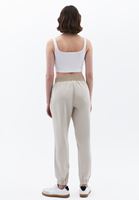 Bayan Bej  Orta Bel Jogger Pantolon ( TENCEL™ )