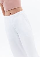 Bayan Beyaz Orta Bel Wide-Leg Pantolon ( TENCEL™ ) 