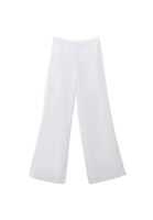 Bayan Beyaz Orta Bel Wide-Leg Pantolon ( TENCEL™ ) 