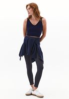 Bayan Lacivert Seamless Crop Top