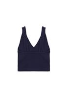 Bayan Lacivert Seamless Crop Top