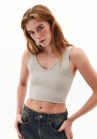 Bayan Bej Seamless Crop Top
