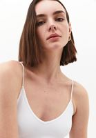 Bayan Beyaz Askılı Crop Atlet