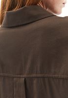 Bayan Kahverengi Cep Detaylı Oversize Gömlek