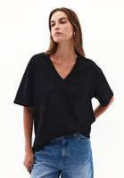 Women Black Cotton Oversized T-Shirt