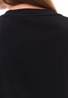 Women Black Cotton Oversized T-Shirt