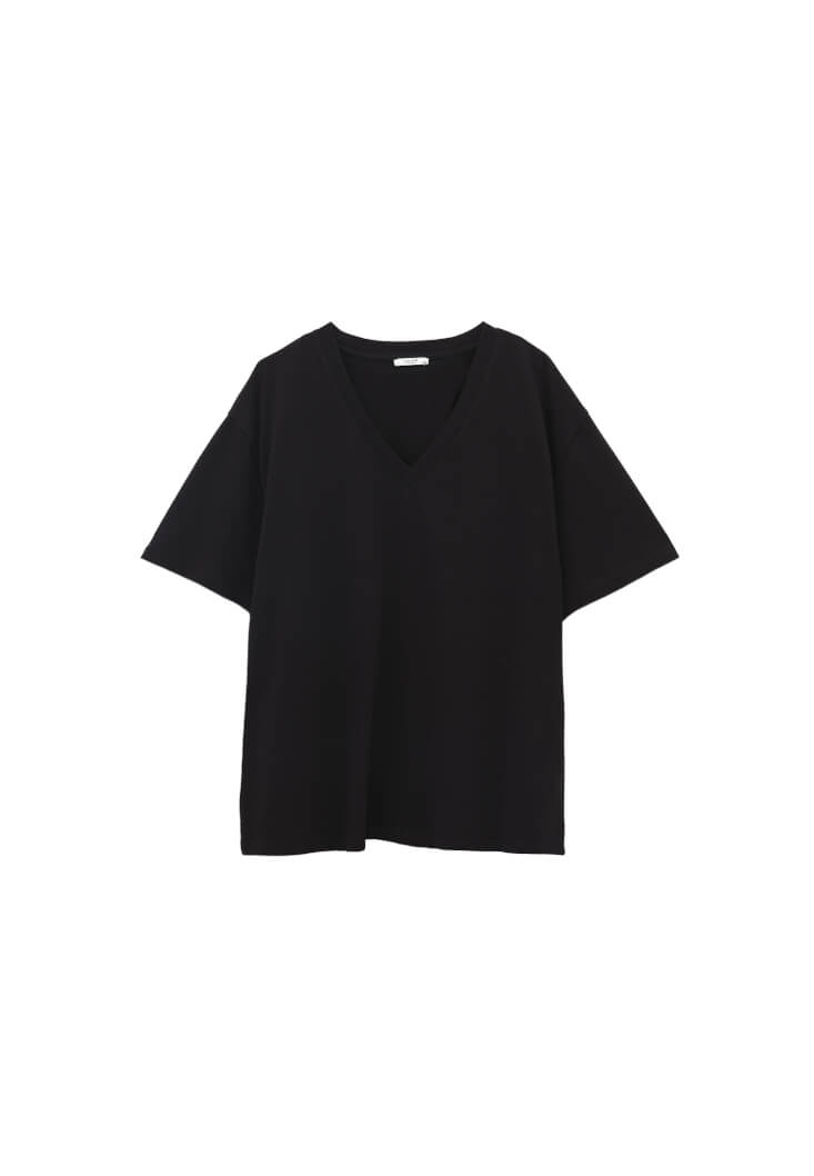 Women Black Cotton Oversized T-Shirt