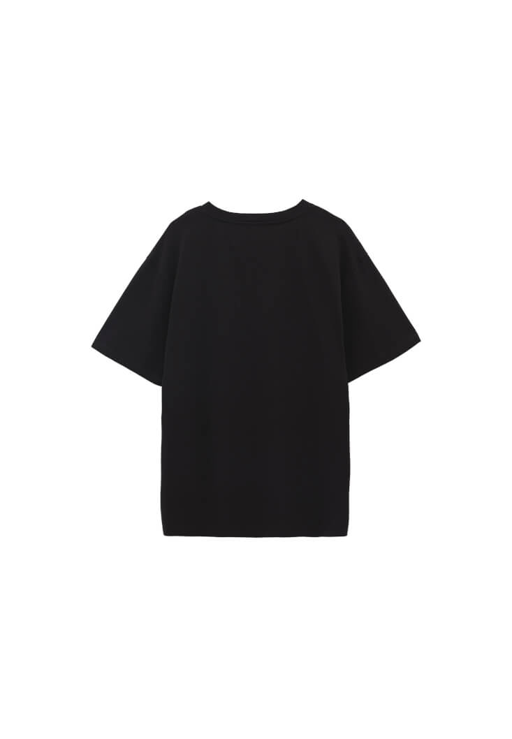 Women Black Cotton Oversized T-Shirt