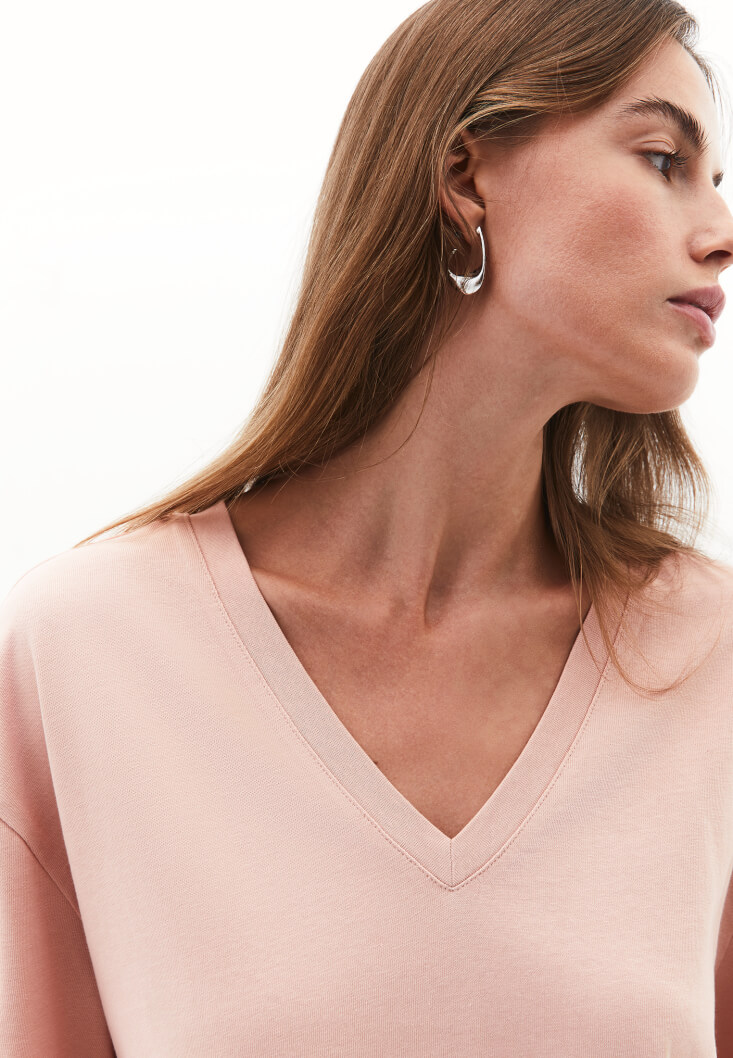 Women Pink Cotton Oversized T-Shirt