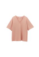 Women Pink Cotton Oversized T-Shirt