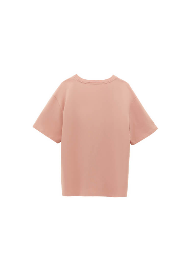 Women Pink Cotton Oversized T-Shirt