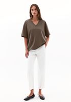 Women Brown Cotton Oversized T-Shirt