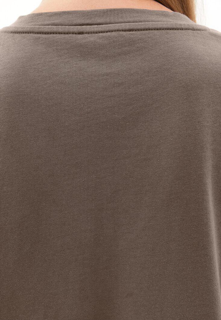 Women Brown Cotton Oversized T-Shirt