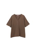 Women Brown Cotton Oversized T-Shirt