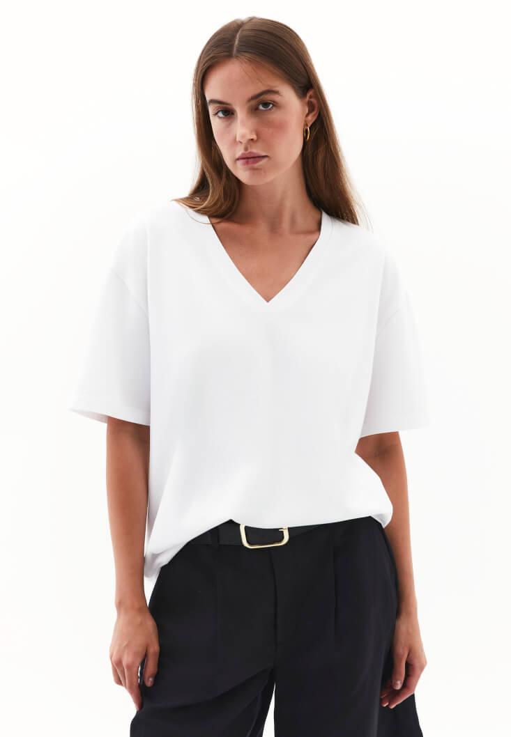 Women White Cotton Oversized T-Shirt