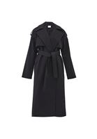 Women Black Belted Trenchcoat