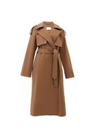 Women Brown Belted Trenchcoat