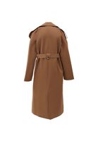 Women Brown Belted Trenchcoat