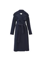 Women Navy Belted Trenchcoat