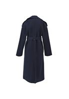 Women Navy Belted Trenchcoat