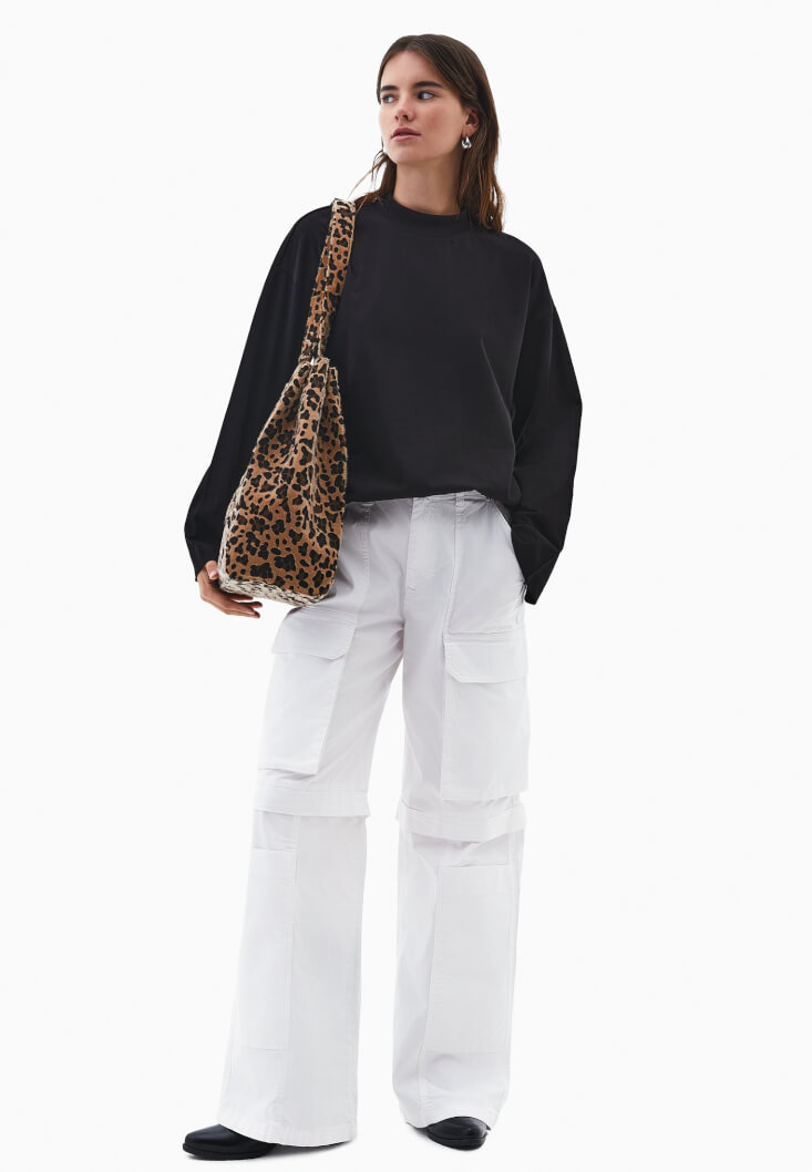 Women Black Cotton Oversize T-Shirt