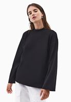 Women Black Cotton Oversize T-Shirt