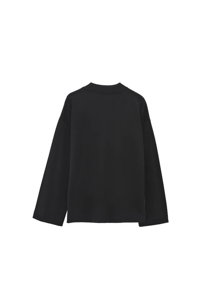 Women Black Cotton Oversize T-Shirt