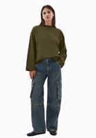 Women Green Cotton Oversize T-Shirt